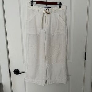 Democracy Belted Wide Leg Cropped Pants Sz 8